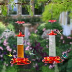 1pc Hummingbird feeder for outdoor decor; hanging bird feeder