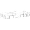 Dog Kennel Silver 266.0 ft² Steel