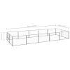 Dog Kennel Silver 107.6 ft² Steel