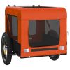 Pet Bike Trailer Orange and Black Oxford Fabric&Iron