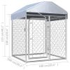 Outdoor Dog Kennel with Roof 39.4"x39.4"x49.2"