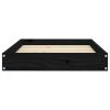 Dog Bed Black 28.1"x21.3"x3.5" Solid Wood Pine