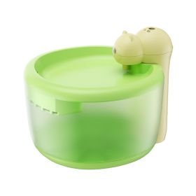 Ai Wo Little Bee Water Dispenser Cat Automatic Circulation Filter Silent Water Feeder Pet Water Dispenser Cross border Hot Sale (Specifications: Little Bear Wireless Water Dispenser - Green)