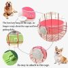 Crate Dog Bowl; Removable Stainless Steel Hanging Pet Cage Bowl Food & Water Feeder Coop Cup for Cat; Puppy; Birds; Rats; Guinea Pigs